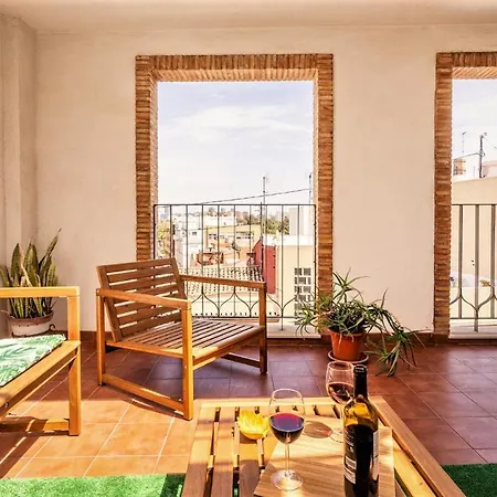 Penthouse Duplex In A 4 Floors Spanish House -8 Min To Center By Metro * Valencia